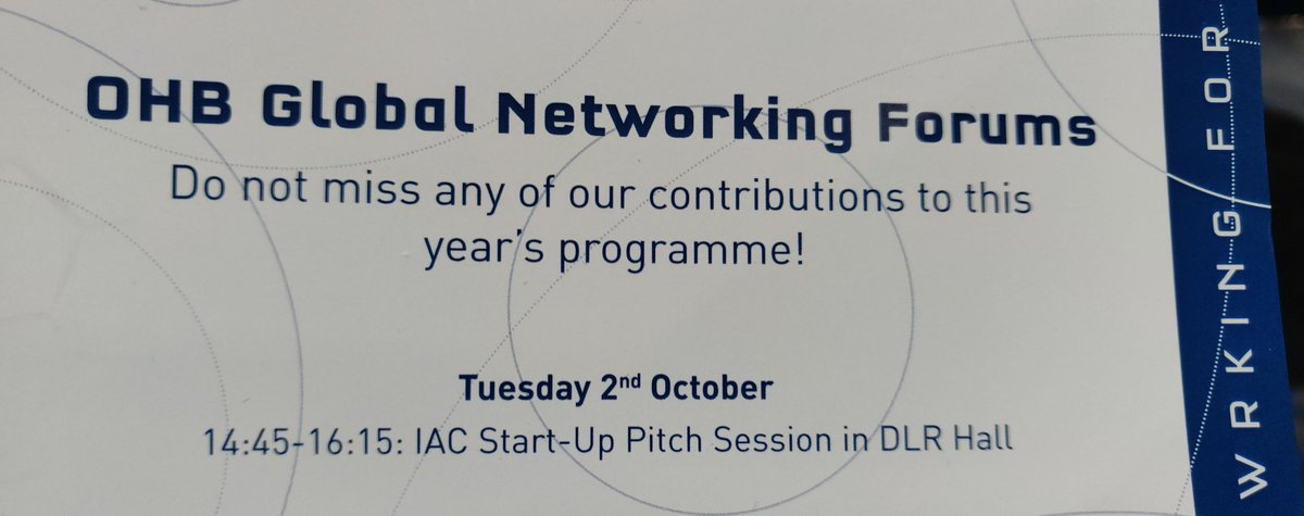 OHB_SE's tweet photo. Come now to #GNF2018 in #DLRHall at #IAC2018. Exciting pitch session with great prizes lined up! It will be a fun and inspiring event - do not miss it!
#OHBgoesIAC https://t.co/PxhSl071CD