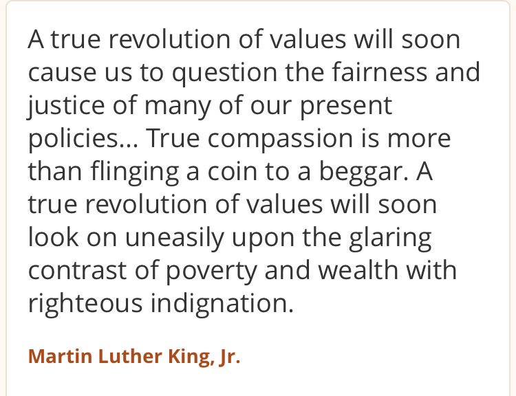 We need a revolution of values...say that #DrMLK #TuesdayThoughts