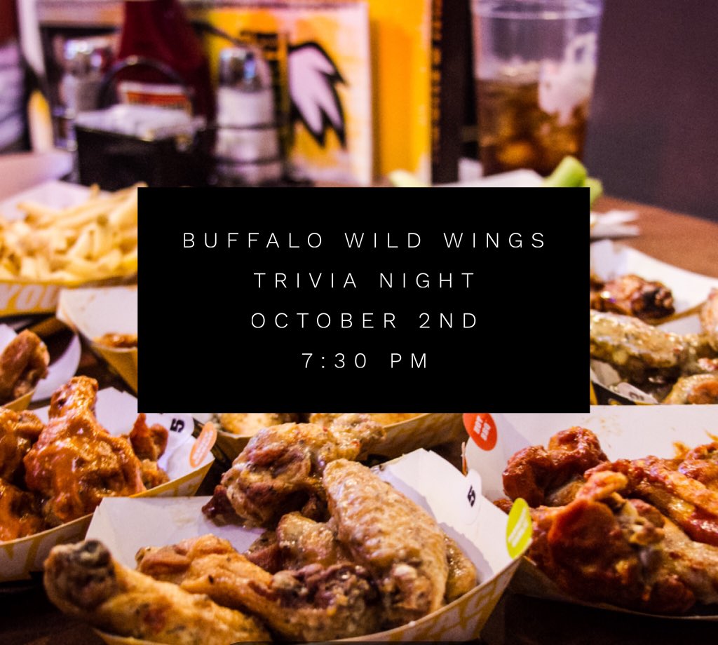 USAMetClub's tweet photo. Join us tonight for trivia and wings at the Buffalo Wild Wings on Airport Boulevard! https://t.co/2oSGamM4th