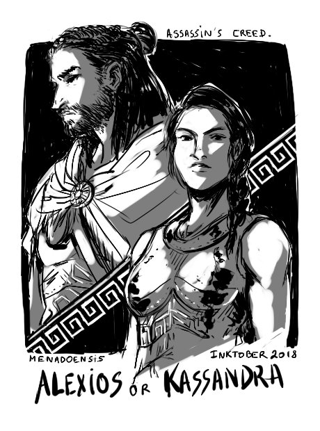 02 - TO CHOOSE
Personally, I'll go with Alexios for my first odyssey, but I'll play with Kassandra too, of course! ?
#Digitober #Inktober #Inktober2018 #InktoberAssassins #AssassinsCreed #AssassinsCreedOdyssey #ACFinest @assassinscreed 