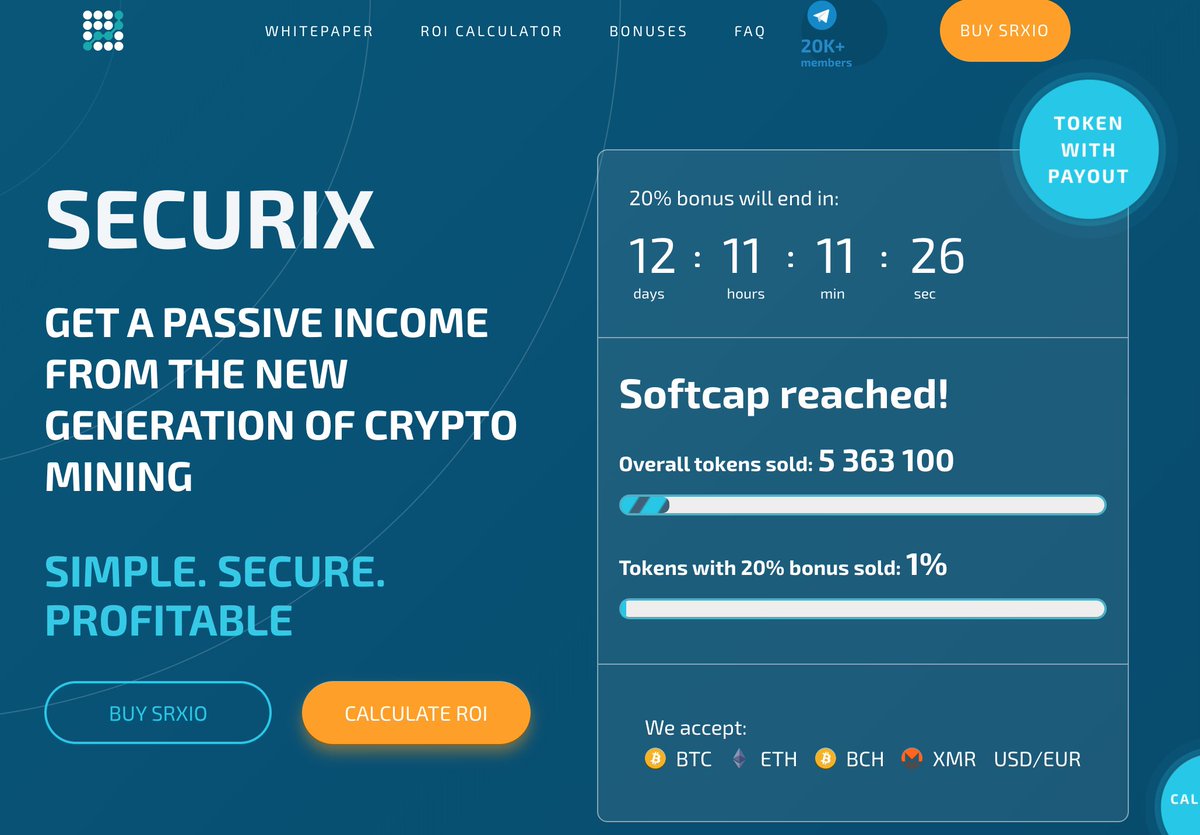 Crypt0Next's tweet image. SECURIX #ICO is listed on @Crypt0Next 🥇 (Rating 9⃣0⃣/ 100) cryptonext.com/ico/securix 🎖️🏆 @securixio