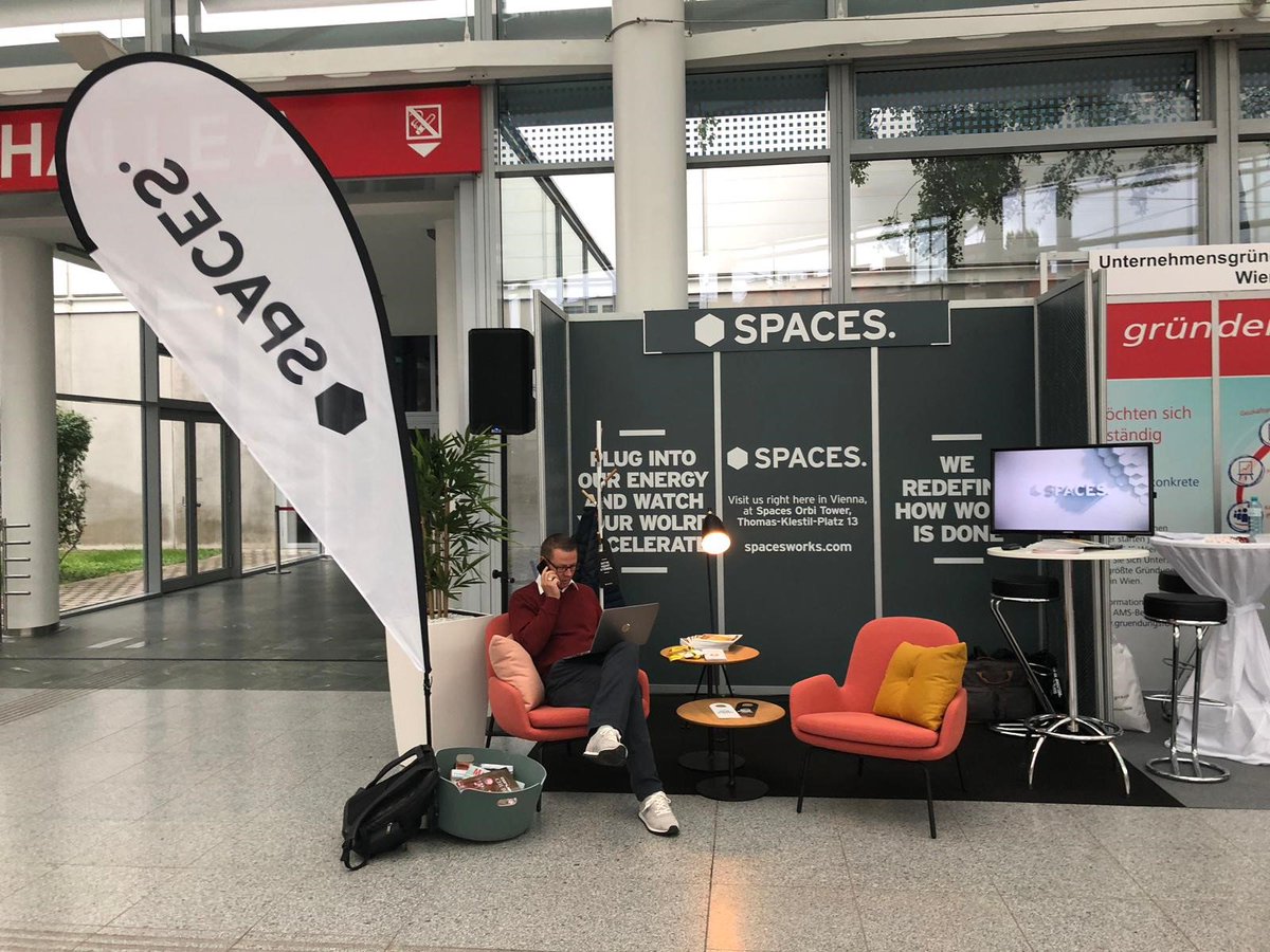 spacesworks's tweet photo. Calling all entrepreneurs in Vienna. We are all set to get to know you at #BusinessManiacs 2018. Come and find out how we redefine how work is done. See you at our stand.
#workatspaces #spacesworks https://t.co/oLr3aH4LaP