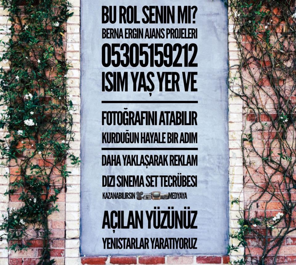 Yenifoça'da çekilen sinema filminde rol almak istiyorsan --> bernaerginajans.com ön başvuru formunu doldur veya
Whatsapp Başvurusu İçin: 0530 515 92 12 / 0533 135 07 49 'dan bize ulaş !! #bernaerginajansizmir #bernaergincast #dizi #film 
#sinema #yenifoca #bostanlı #oyunculuk