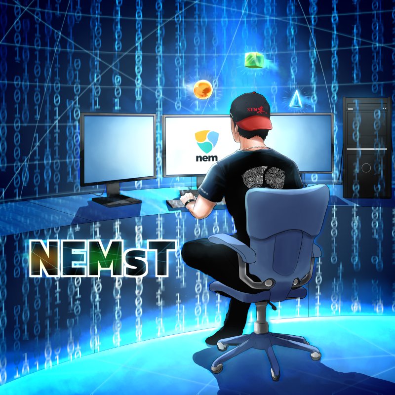 NEMsT_official's tweet image. めっちゃカッコいいイラストをぷちくん（@Puchikun01）さんに書いてもらいました～！！
いえぇ～い！！！

nemファッションの俺！！

xem払いでスムーズに取引できたぜ～！！
ひょぉおぉおおおい！！

#nem #nemst #xem