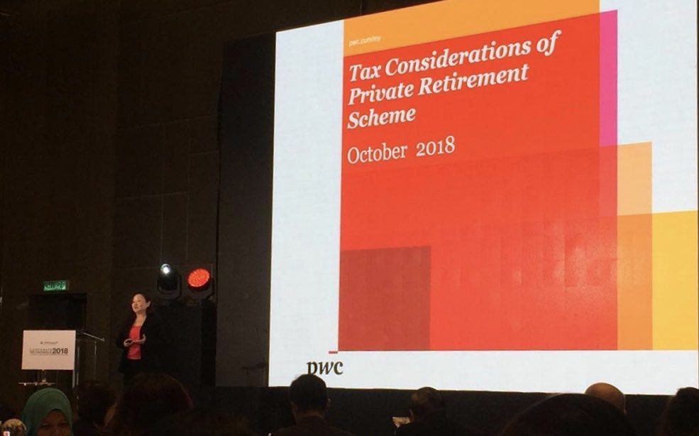 JC_PwC's tweet photo. Presentation at CIMB’s conference on Private Retirement Scheme. Interesting sessions on savings and retirement planning. https://t.co/FQDBM6QXW2
