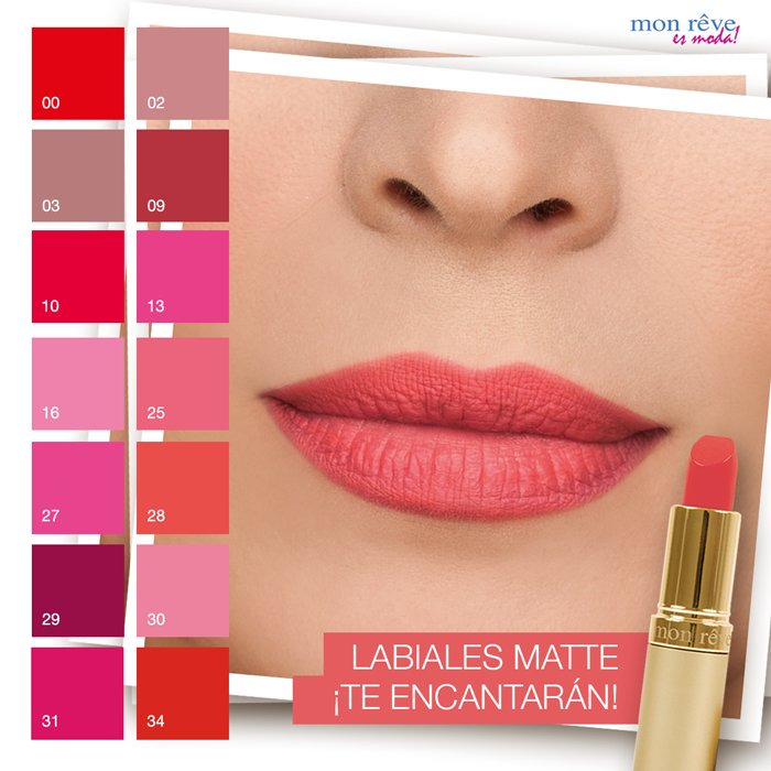 mon_reve's tweet photo. Embellece tus labios con los labiales Matte Mon rêve. ¡Te encantarán! #Belleza #Labios #Matte #Maquillaje #CrazyForColors https://t.co/4WHatPdaZ2