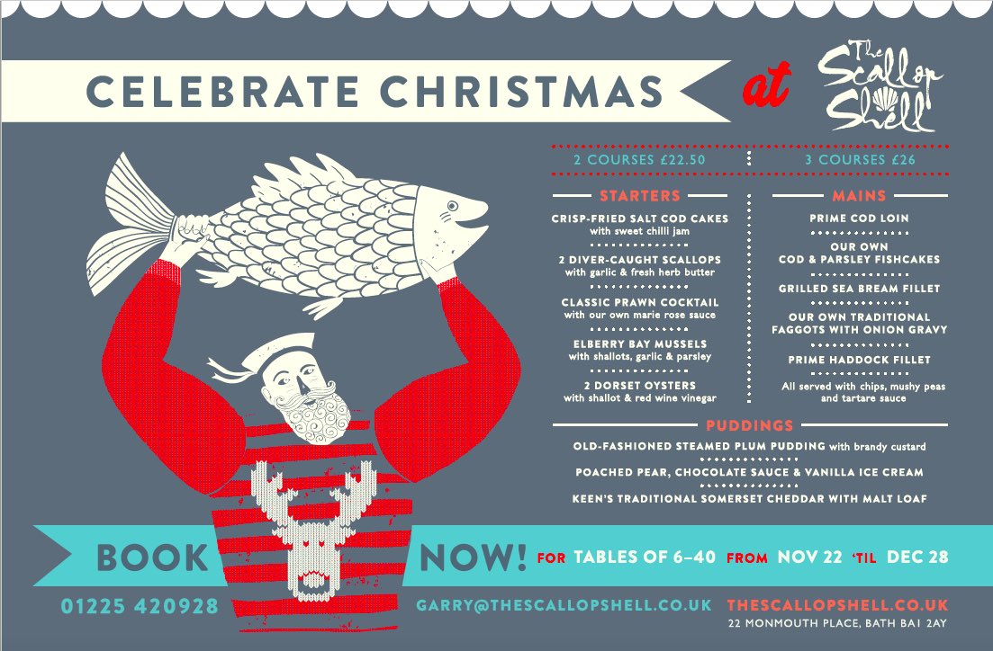 Love fish and seafood and thinking about your Christmas party? We’ve got some delicious menus to tempt you with, so get in touch to book yours (details below...)🐟✨