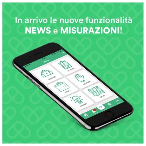Attive due nuove sezioni nell’app Carepy: Misurazioni e News, la prima per effettuare e trascrivere le misurazioni (es. glicemia, pressione, colesterolo,ecc..); la seconda per rimanere sempre aggiornato su tutte le notizie riguardanti salute e benessere. 
carepy.com