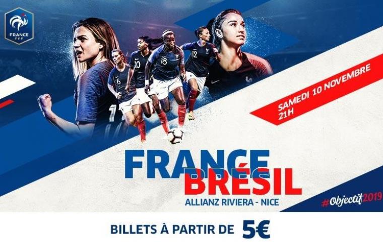 🏆 La <a href="/FIFAWWC/">FIFA Women's World Cup</a> arrive en Juin 2019 à #Nice06 et en France ! 🇫🇷 Tous derrière l'<a href="/equipedefrance/">Equipe de France ⭐⭐</a> féminine samedi 10 Novembre à l’<a href="/AllianzRiviera/">Allianz Riviera</a> pour le match de préparation qui l'opposera à l’équipe du Brésil !🇧🇷 ⚽️ #FRABRA

Réservez vos billets sur : allianz-riviera.fr/fr/billetterie…