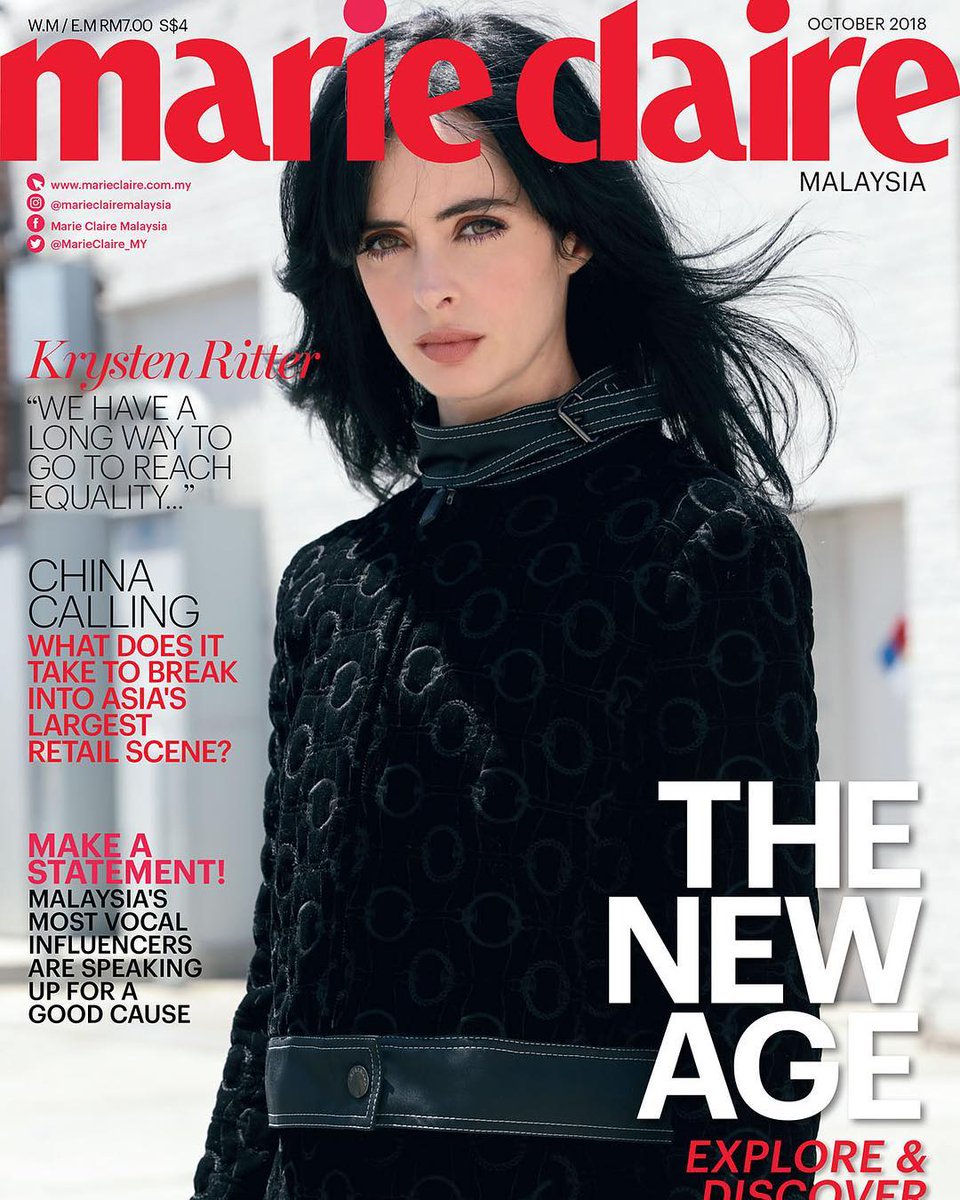 Magazine Covers On Twitter Krysten Ritter For Marie Claire Malaysia October 2018 Krystenritter