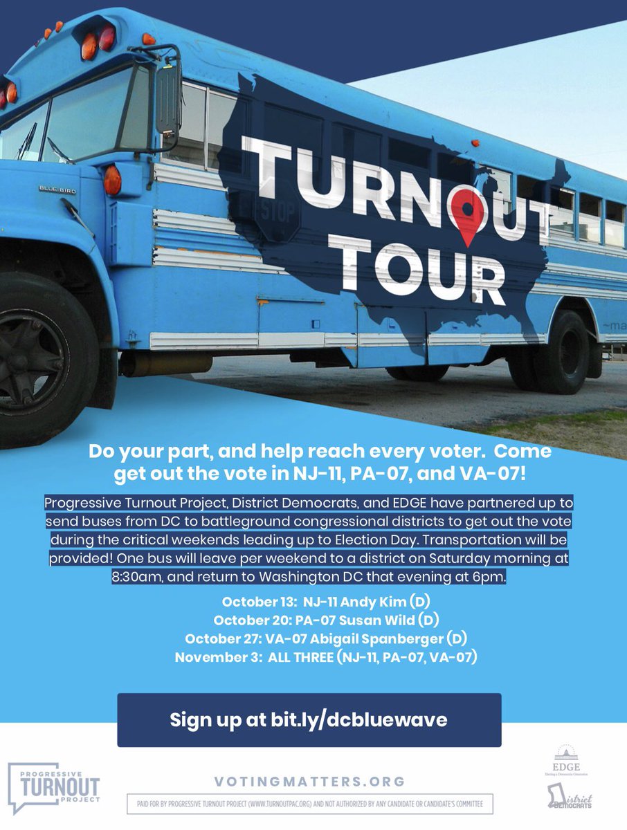 We’re working with <a href="/TurnoutPAC/">Progressive Turnout Project</a> &amp; <a href="/districtdems/">districtdems</a> to support battle ground candidates. 

Join us elect the next generation of #Democratic leaders!

Live in DC? Signup here:
millennialedge.org