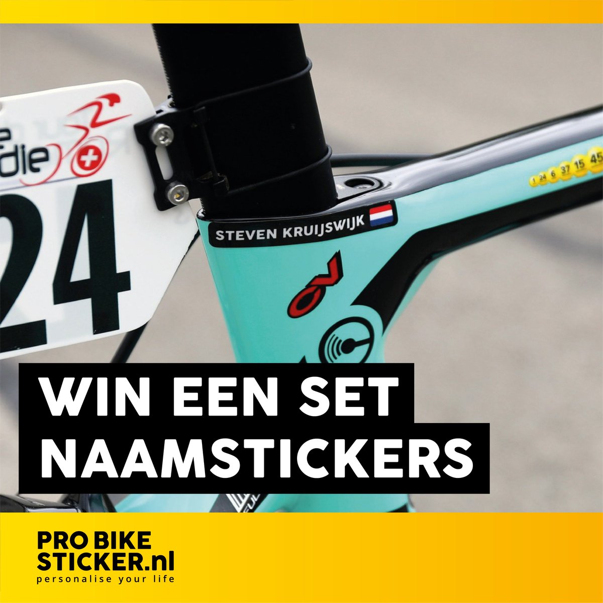MTB Action (@mtbactionnl) on Twitter photo Een set naamstickers winnen voor jouw #mountainbike?! <a href="/probikesticker/">Pro Bike Sticker</a> geeft er 3 weg!
Meedoen? Simpel; vul dit formulier in: bit.ly/2zLS8eO
#naamsticker #namesticker #bike #racefiets #stevenkruijswijk #lottonljumbo #mtb #mountainbike Een set naamstickers winnen voor jouw #mountainbike?! <a href="/probikesticker/">Pro Bike Sticker</a> geeft er 3 weg!
Meedoen? Simpel; vul dit formulier in: bit.ly/2zLS8eO
#naamsticker #namesticker #bike #racefiets #stevenkruijswijk #lottonljumbo #mtb #mountainbike