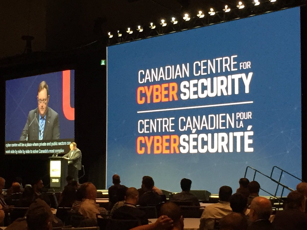 ThatRobMcLeod's tweet photo. Kicking off #SecTorCA 2018 with a fantastic keynote from @Scott_Jones_CAN discussing the new Canadian Centre for Cyber Security! https://t.co/YXxAfkgu0T