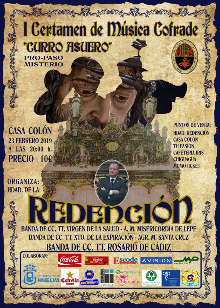 SantaCruzHuelva's tweet photo. NOTICIA 📢

Estaremos en el I Certamen de bandas "Curro Asuero" organizado por nuestra @LaRedencionHlv, a la cual acompañaremos musicalmente, por primera vez, el próximo Domingo de Ramos.

¡Os esperamos! https://t.co/z7e17E7JZn