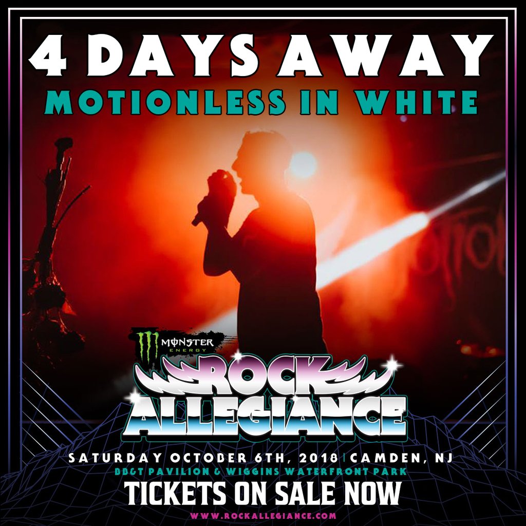 We're only 4 Days Away from #RockAllegiance with #MotionlessInWhite 🤘

🎟 rockallegiance.com/tickets/