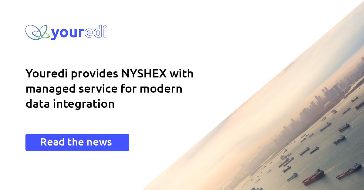 Youredi provides <a href="/NYSHEX/">NYSHEX</a> with managed service for modern data integration: lnkd.in/gaAzw4T #dataintegration #ipaas #integration #oceanshipping #containers #managedservices