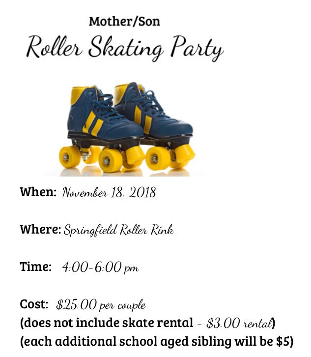 THS_RotInteract's tweet photo. Dunbar &amp; Munroe boys and their moms - skating party - Nov 18 
Forms went home last week           email Christopher.kelli@tallmadgeschools.org for ticket info https://t.co/yjX8kNrseb