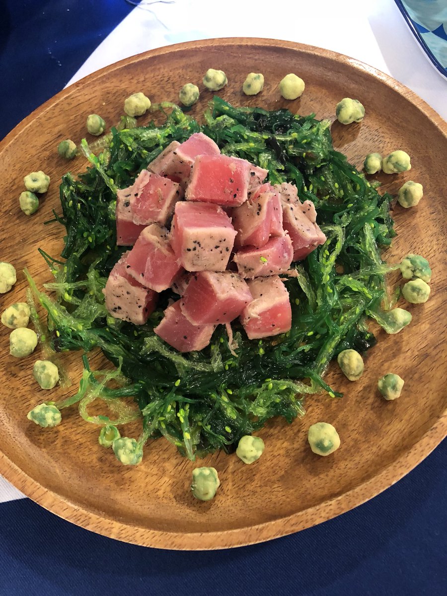 WiltseTom61's tweet image. Anova Seared Cubes on Seaweed with Wasabi Peas..you had me at Seared!!  #perfectprotein