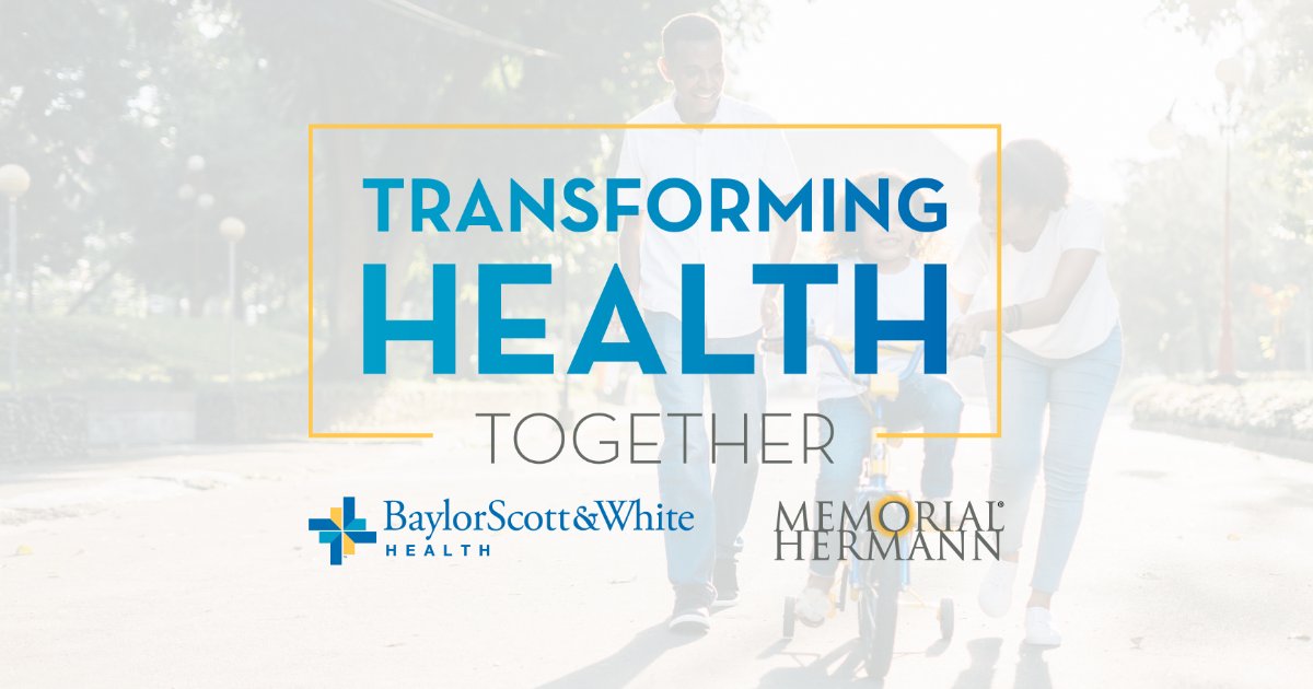DekeJonesPR's tweet photo. I’m proud to share that Baylor Scott & White Health and Memorial Hermann Health System have signed a letter of intent to merge into a new combined system. https://t.co/23r0WZoAUR #TransformHealthTogether https://t.co/16CTUzeGf8