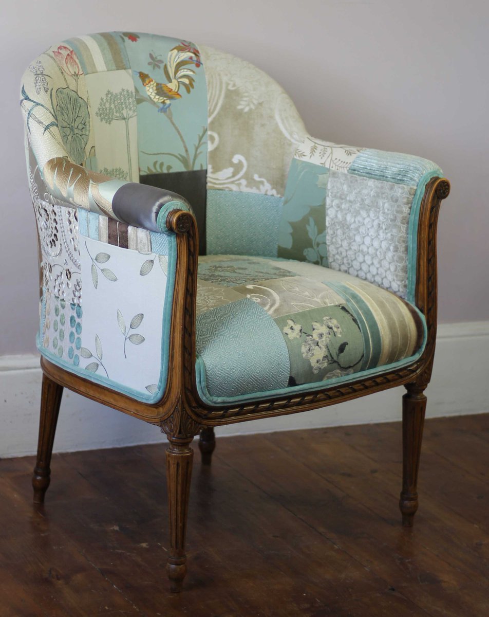 patchworkchairs's tweet photo. I'm so lucky to have clients like lovely  @YvonneB3297 who  give me their treasured chairs to work on #uniquegift #uniquechair #uniquedesign #individualhome #statementchair #patchworkchair #wingchair ##patchwork #treasuredfabric https://t.co/guAVKbsJ2F