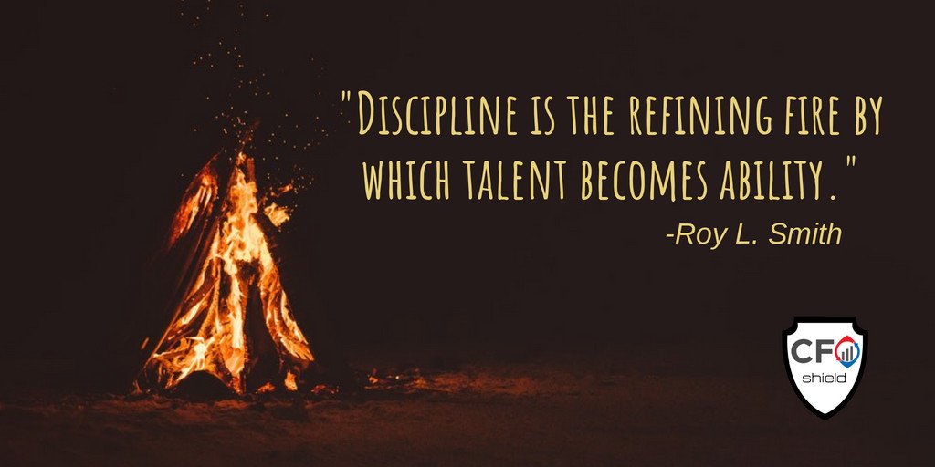 FredTateCFO's tweet photo. Discipline sharpens you taken.  #CFOShield #discipline #QuickBooks  https://t.co/UX0UDp7vYt https://t.co/LmMPqjb50C