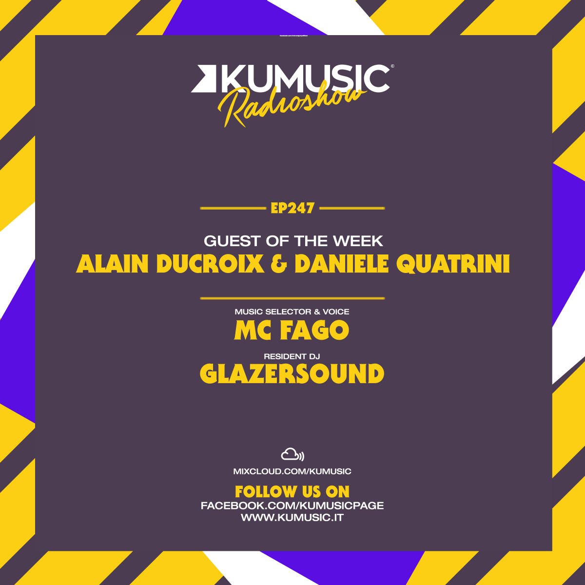 Kumusic_News's tweet photo. Enjoy a new episode of #KumusicRadioShow #Ep247 with @ALAINDUCROIX @DanieleQuatrini ! Don’t miss! https://t.co/EsNXTQQJPu