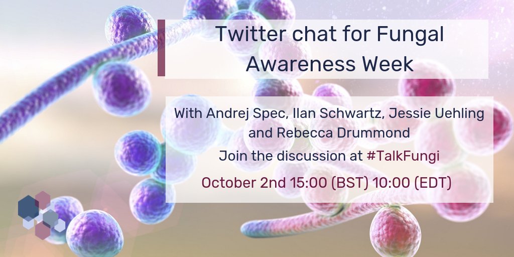 Don't forget to head over to @IDHubFSG now for a live #FungalWeek chat with experts in all things #mycology! Use #TalkFungi to follow + participate! @marthacpowell