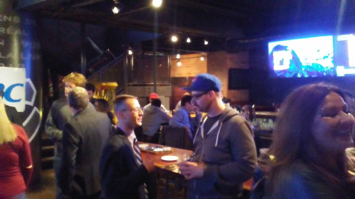 DoraQetesh's tweet photo. #qcelection #Qc #polmtl #politics Good evening at La Cage with our #PCQ colleagues #mtl https://t.co/koUr2esPR1