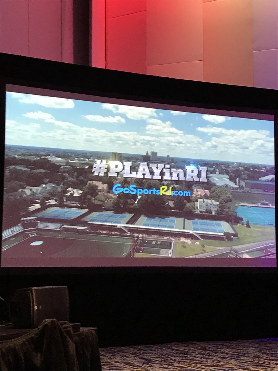 GoSportsRI's tweet photo. #RISports Executive Director John Gibbons welcomes attendees to the #NCAA Championship Events session at #TEAMS18! #PlayInRI @TEAMSconference @NCAA https://t.co/iPqy0XSeMT