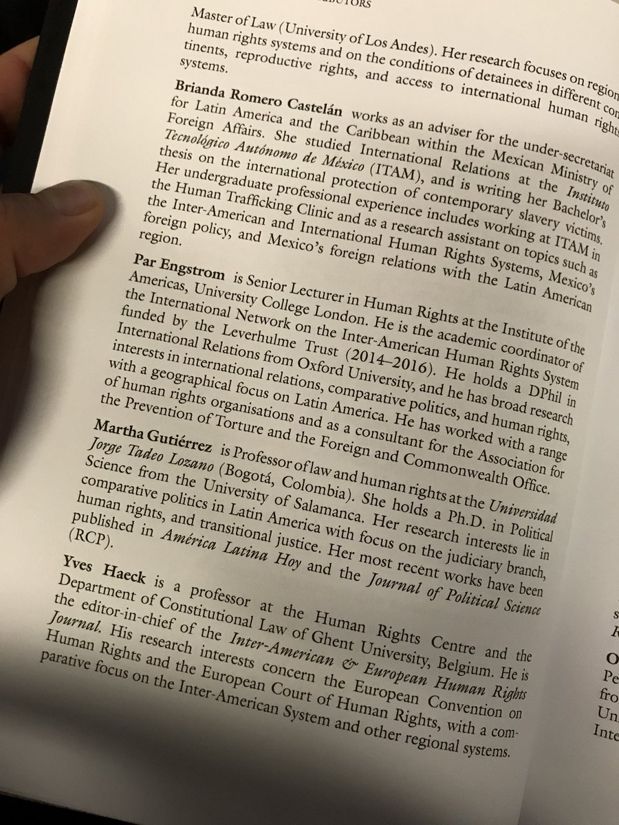 JulianLopezM's tweet photo. “Impact of the Inter-American Human Rights System in the Fight Against Impunity for Past Crimes in El Salvador and Guatemala”

Por @mlguttierrez profesora titular de @Utadeo_edu_co #DerechoenlaTadeo
@Palgrave_ 
#OpenWeek2018 https://t.co/yji1dSBPRM