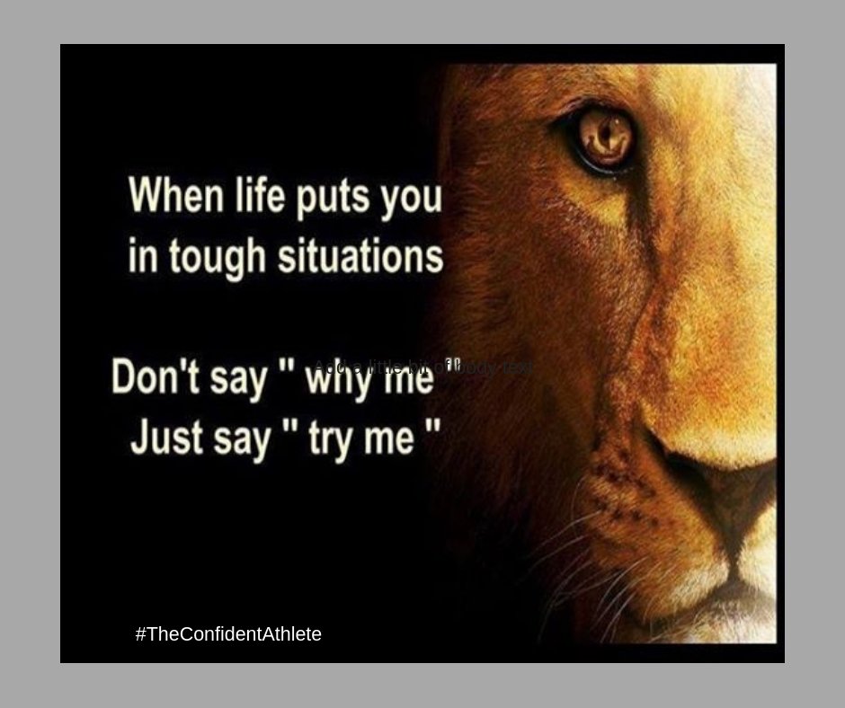 The Confident Athlete On Twitter Confident Successful People Instead Of Asking Why Me Say Try Me Use Your Self Talk To Strengthen Not Weaken You Talkthetalktuesday Theconfidentathlete Https T Co Pugq89kg8w