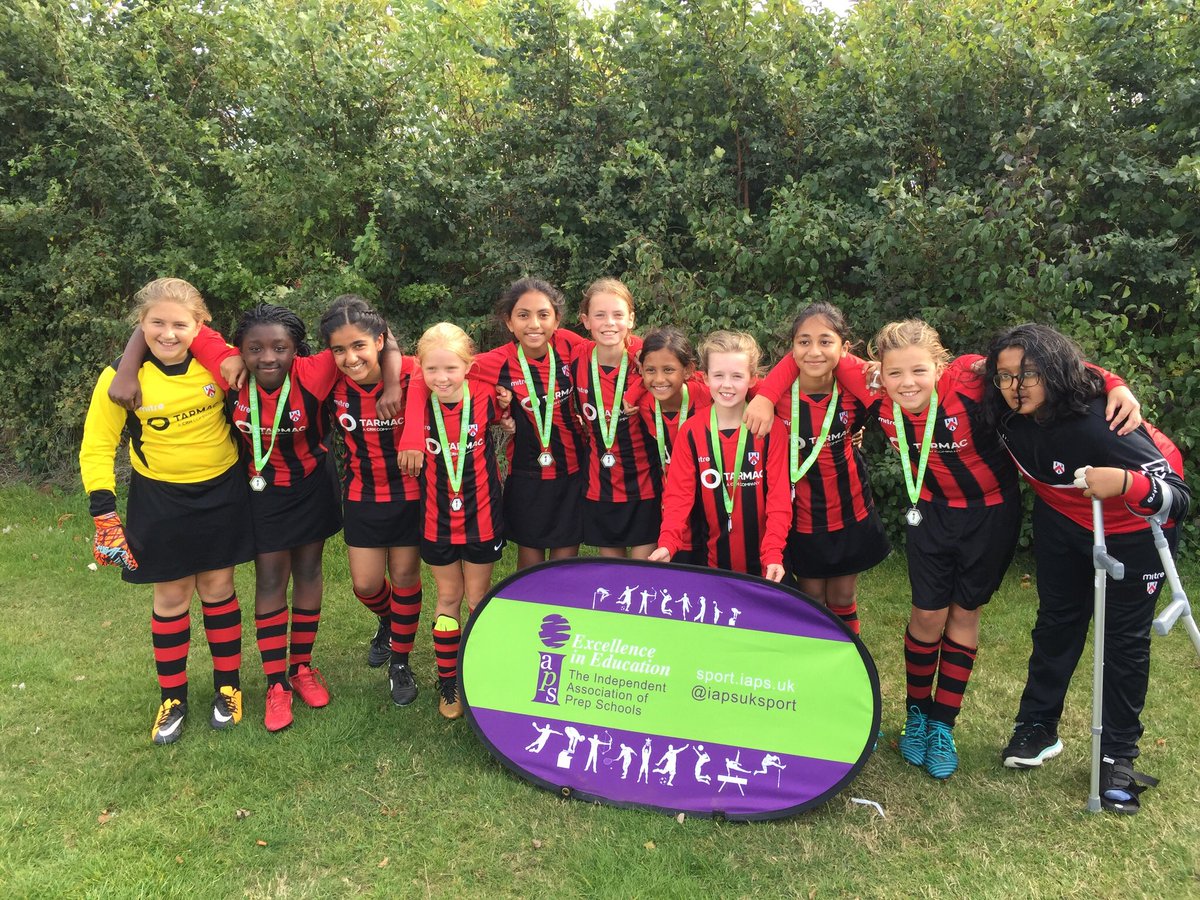 WGSJuniorSport's tweet photo. So proud of our girls. After a win on penalties in the semi final, and a last minute equaliser in the final, they narrowly missed out to a golden goal. Silver medalists in the @iapsuk National Girls’ football plate competition. @WGS1512 @WGJS2011 #thesegirlscan https://t.co/c8lppHJ4XU