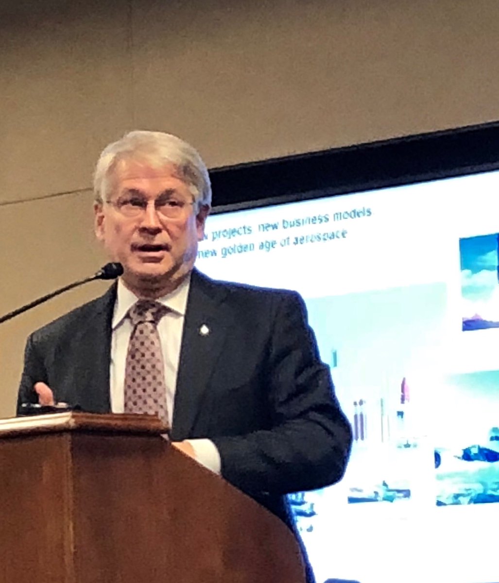 FSlazer's tweet photo. AIAA President John Langford: our industry attracts young people who witness significant events - in space, air shows, etc. Students get motivated to join because they want to make a difference literally “... For all mankind”  #NADWorkforce https://t.co/jUs0ORVJwd