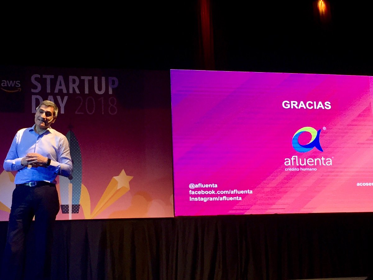 Muy interesante la charla del CEO <a href="/afluenta/">Afluenta</a> en StartUpDay by <a href="/awscloud/">Amazon Web Services</a> #fintech