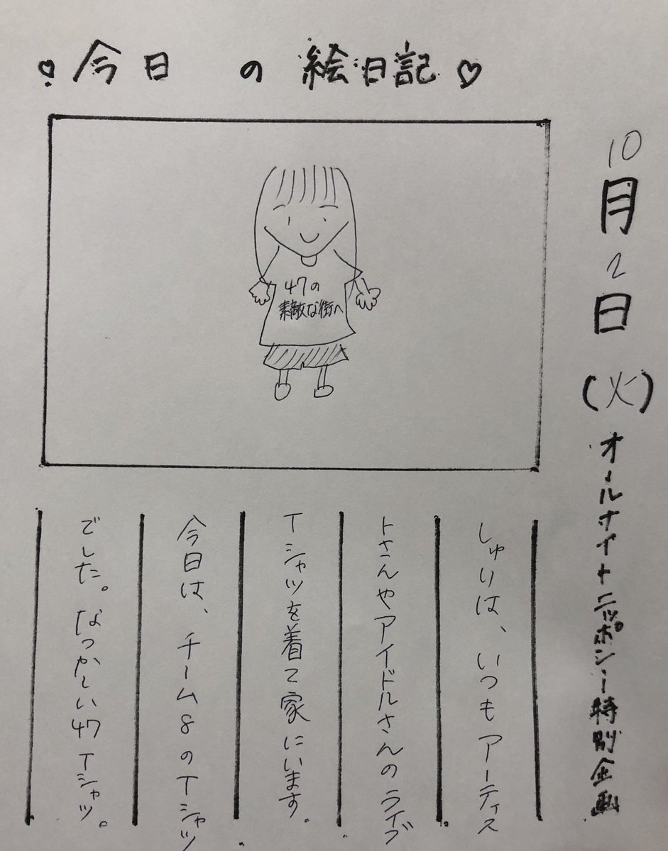 Twitter पर 珠 鈴 オールナイトニッポンi 内田珠鈴のオールナイトニッポンi しゅりの絵日記 ちなみに母はトーキョーディズニーシーってカタカナで書いてあるtシャツ着てる Twitter पर 珠 鈴 オールナイトニッポンi 内田珠鈴のオールナイトニッポンi しゅりの絵日記 ちなみに母はトーキョーディズニーシーってカタカナで書いてあるtシャツ着てる