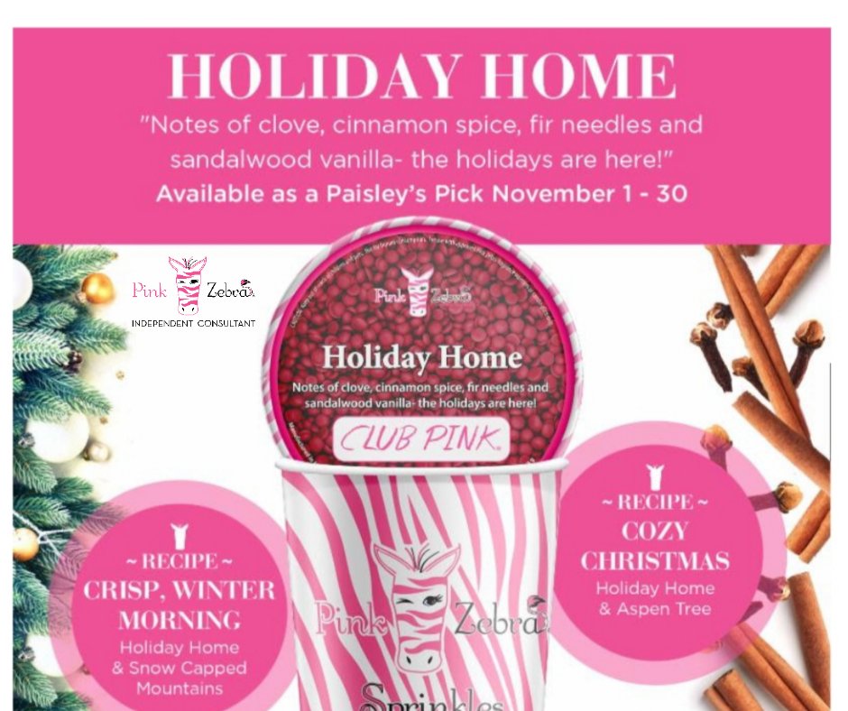 tshipley77's tweet photo. OMG! Here is our upcoming Paisley's Pick for November! This is going to be AMAZING! #pinkzebra #networkmarketing #scent #fragrance #Holidays2018 #holidays #scentedwax #soywax #JoinMe #homebiz #Christmas2018 #networkmarketing #MLM #MLMrecruiting #homedecor https://t.co/2du9lHDowj