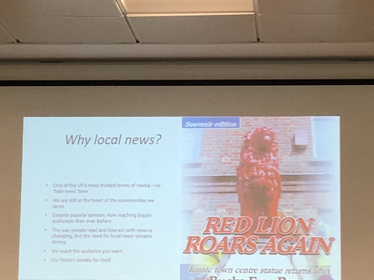 Jennyw_MT's tweet photo. Local charity pitches to @bucksfreepress Editor they include a weekly spotlight on a charity to rival the weekly restaurant reviews  ...watch this space #GettingYourVoiceHeard @CommunityBucks @Media_Trust highlights importance of dialogue been Charity and Media  #charitytuesday https://t.co/Iea6WleBgs