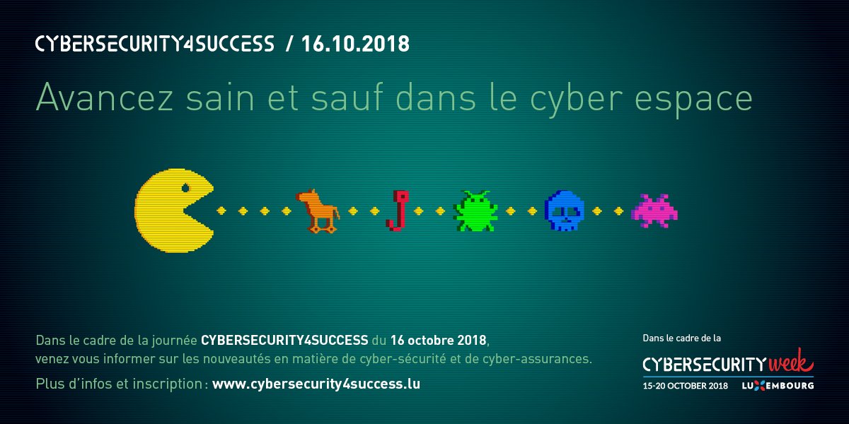 CdMLuxembourg's tweet photo. La protection des données et le #RGPD restent un mystère pour vous? Alors participez à notre workshop "Le RGPD pour les nuls" le 16 octobre. Inscriptions via https://t.co/I5inQPhvJR. #Cybersecurity4Success #Cybersecurity #eHandwierk #LuxSecurityWeek @LuxSecurityWeek https://t.co/ppVRTAuuhr