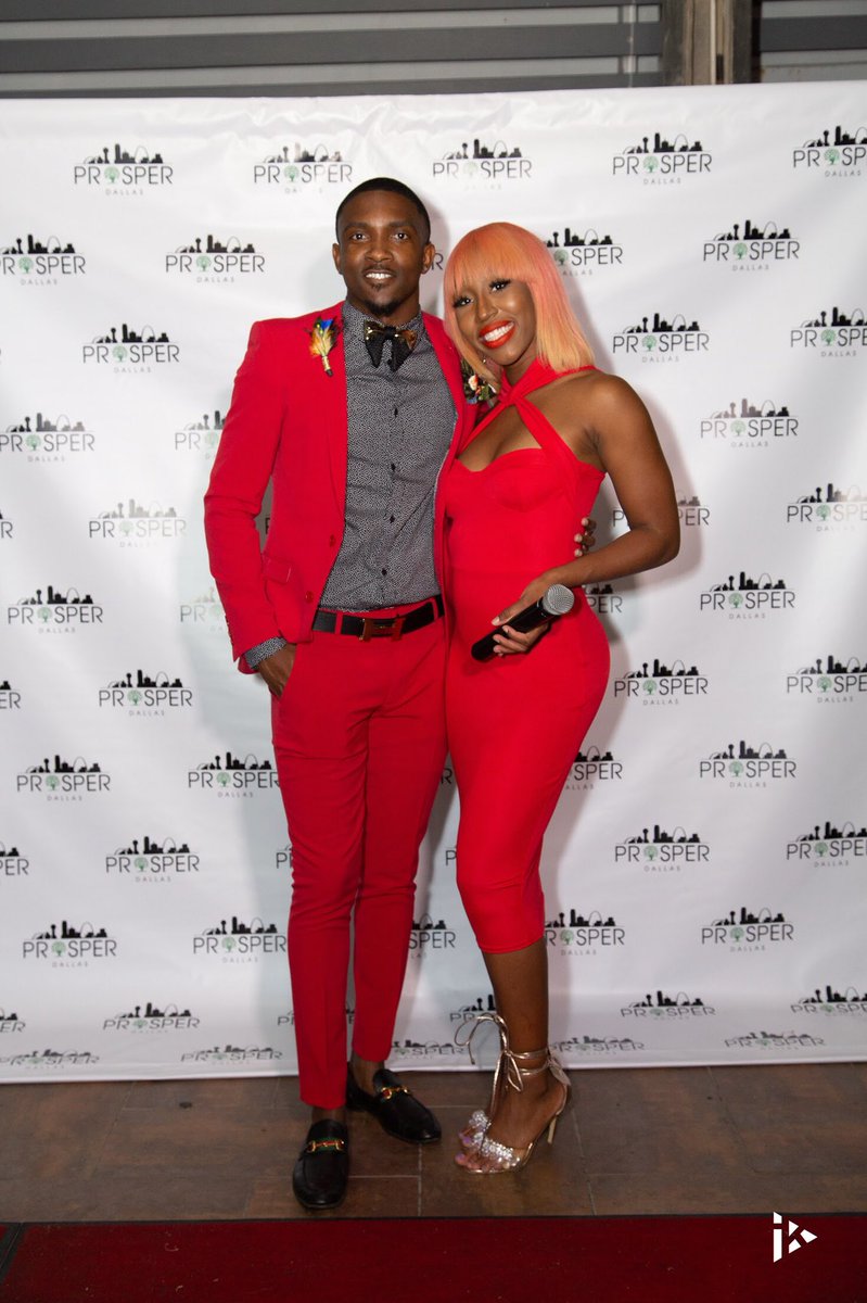 CoachMauldin3's tweet photo. A 📸of our CEO with our special guest Red Carpet host. Thanks to K104s & Writer for The Source @moclassified for being such a great host of our #RedCarpet at our company’s inaugural launch of the #DHLFashionShow #ProsperDallas 🌳 https://t.co/dLd2EZtGIC
