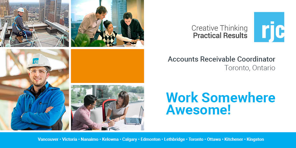 RJC_Engineers's tweet photo. Recruiting an experienced Accounts Receivable Coordinator to join our #Structural team in the Toronto office: Full details: https://t.co/jF6jkVpO4E
#Contractposition #Torontojobs #hiring #careers #Accountingjobs https://t.co/bvSMe97FtL