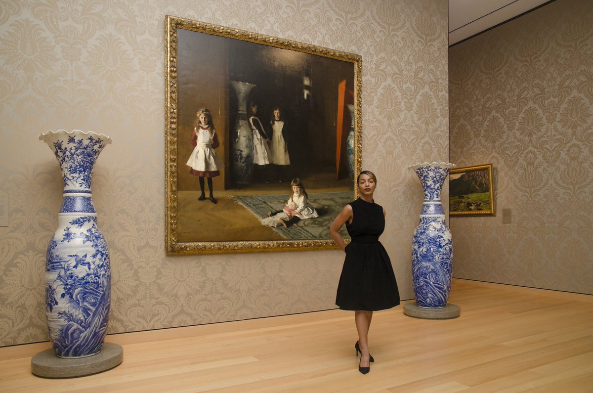 chasejason's tweet photo. Thrilled that my work is being shown at the Museum of Fine Arts, Boston on October 10, 2018.  Here is the first of several images showing the “Blackest Little Black Dress” alongside some of the most famous pieces in the world. https://t.co/wE5W2SuHXY
