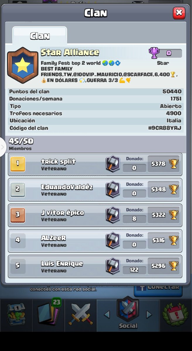 Pueden unirse al Clan y ser parte de  Star Alliance  Family!