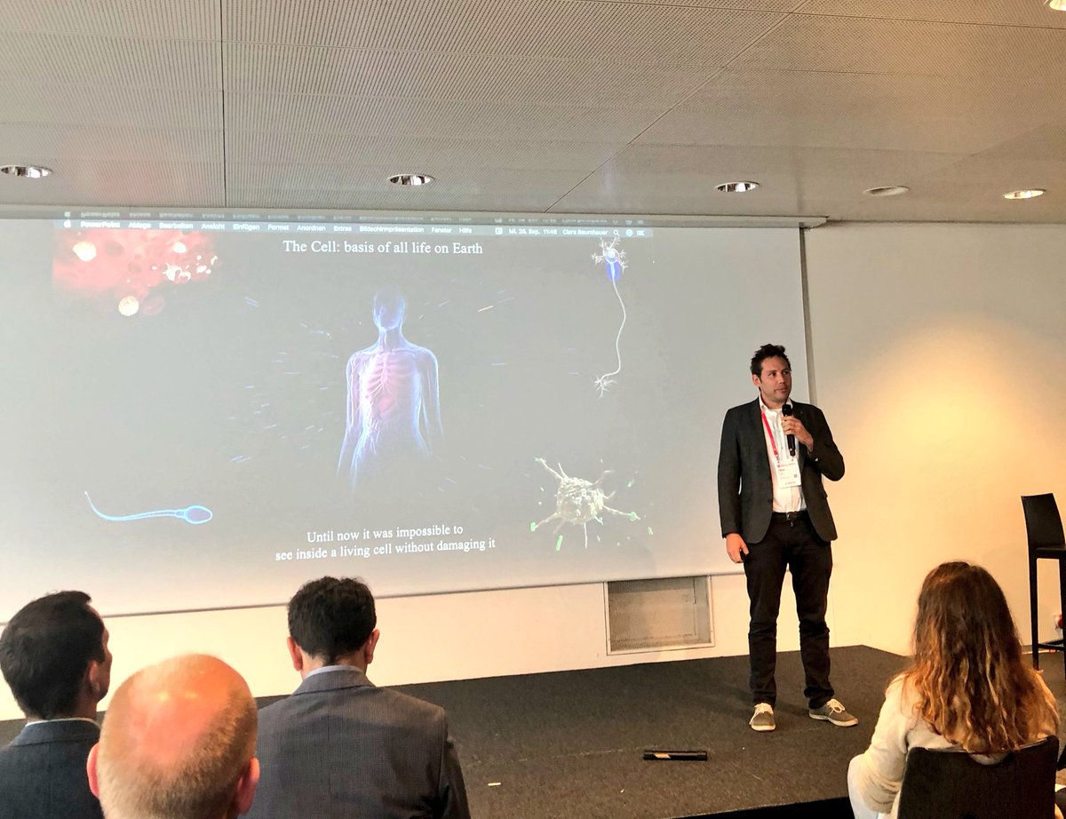 FIT_fund's tweet photo. Great moment last week! FIT alumnus @NanoLiveLtd CEO Yann Cotte pitching Swiss Startup Day Pitching Battle #startupfit #VDTech #SUD2018 https://t.co/yC3bSzltUr