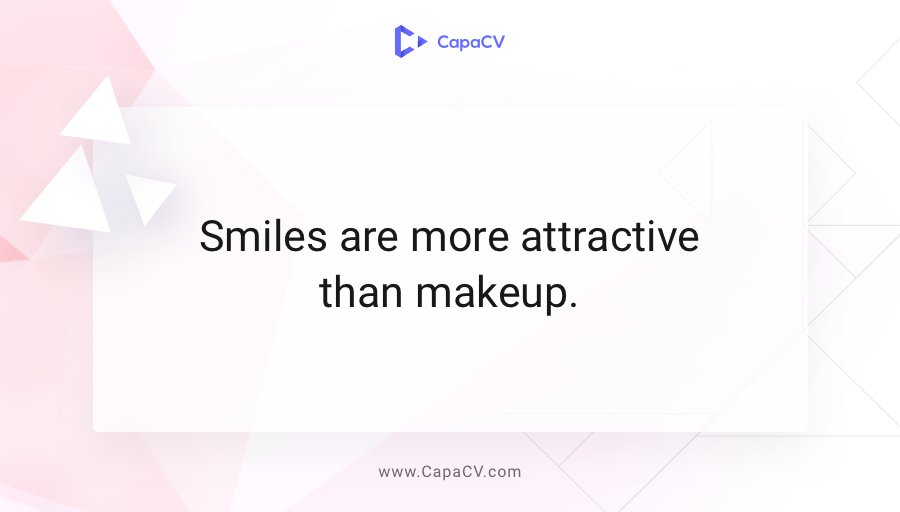 CapaCv's tweet image. People can recognize smiles from up to 300 feet away, making it the most easily recognizable facial expression.

Use your smile on CapaCV.com to attract new employers.
buff.ly/2oG20Aq

#resume  #digitalcv #digital #digitalprofile #innovation #firstimpression