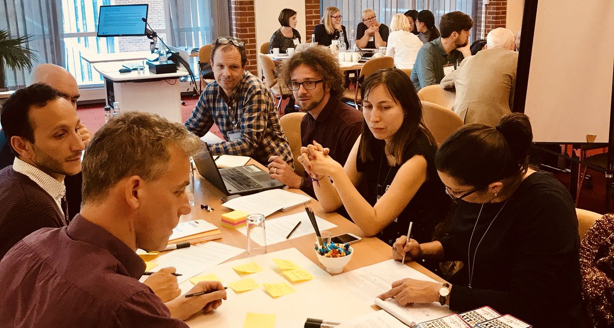 TIPConsortium's tweet photo. World Cafe for #TIPC on Experimental Policy Engagement approaches. How would you do it? #MembersEngagementWeek #TIPC2018Conf https://t.co/dusFVZ3yQu