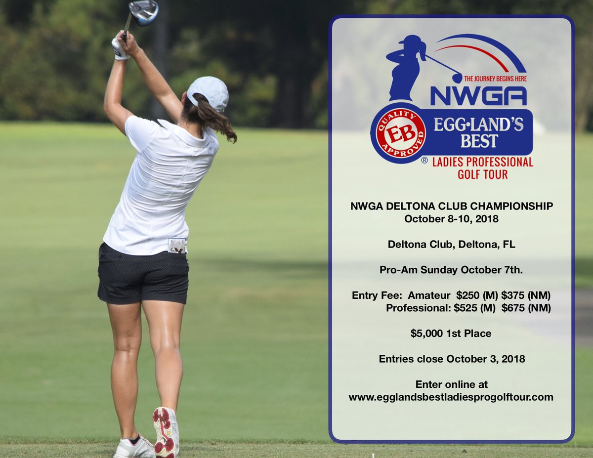 suncoastseries's tweet photo. Just one day left to register for the NWGA Deltona Club Championship October 8-10. $5000 1st place guaranteed. Entries close tomorrow (Wednesday) at 5 p.m. https://t.co/RO16vPbqhY