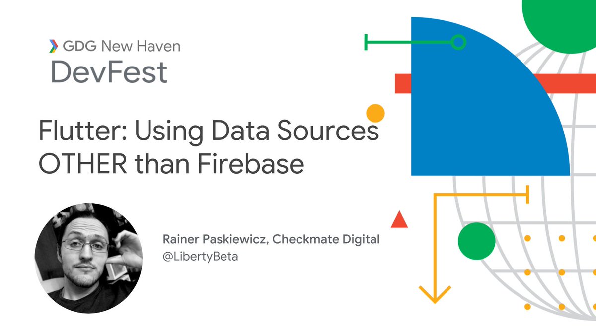 Using <a href="/flutterio/">Check out @FlutterDev for the latest from Flutter</a> and Firebase just isn't gonna cut it? Maybe you're using <a href="/GraphQL/">GraphQL</a> or REST. <a href="/WeCheckmate/">Checkmate.Digital</a>'s <a href="/LibertyBeta/">Code👺Dad, holder of the old magic</a> will show you how to use various data sources with #flutter at #DevFestNH

October 27th hosted by <a href="/SCSU_CompSci/">SCSU CompSci</a>

Tickets here => devfestnh.com