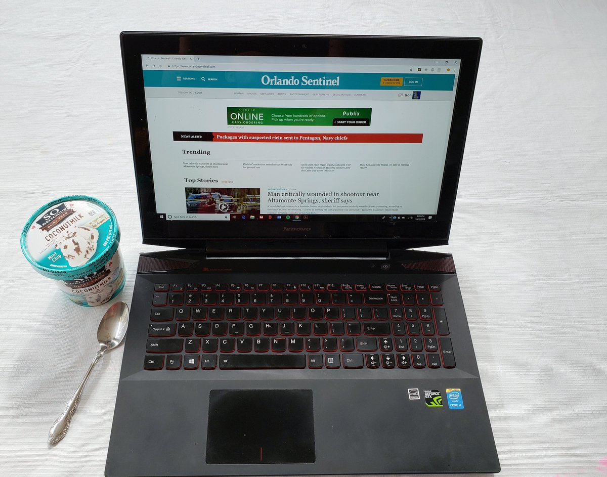 Nothing like the news and coconut ice cream #NewsEngagementDay #NEDPhoto #Dodd18