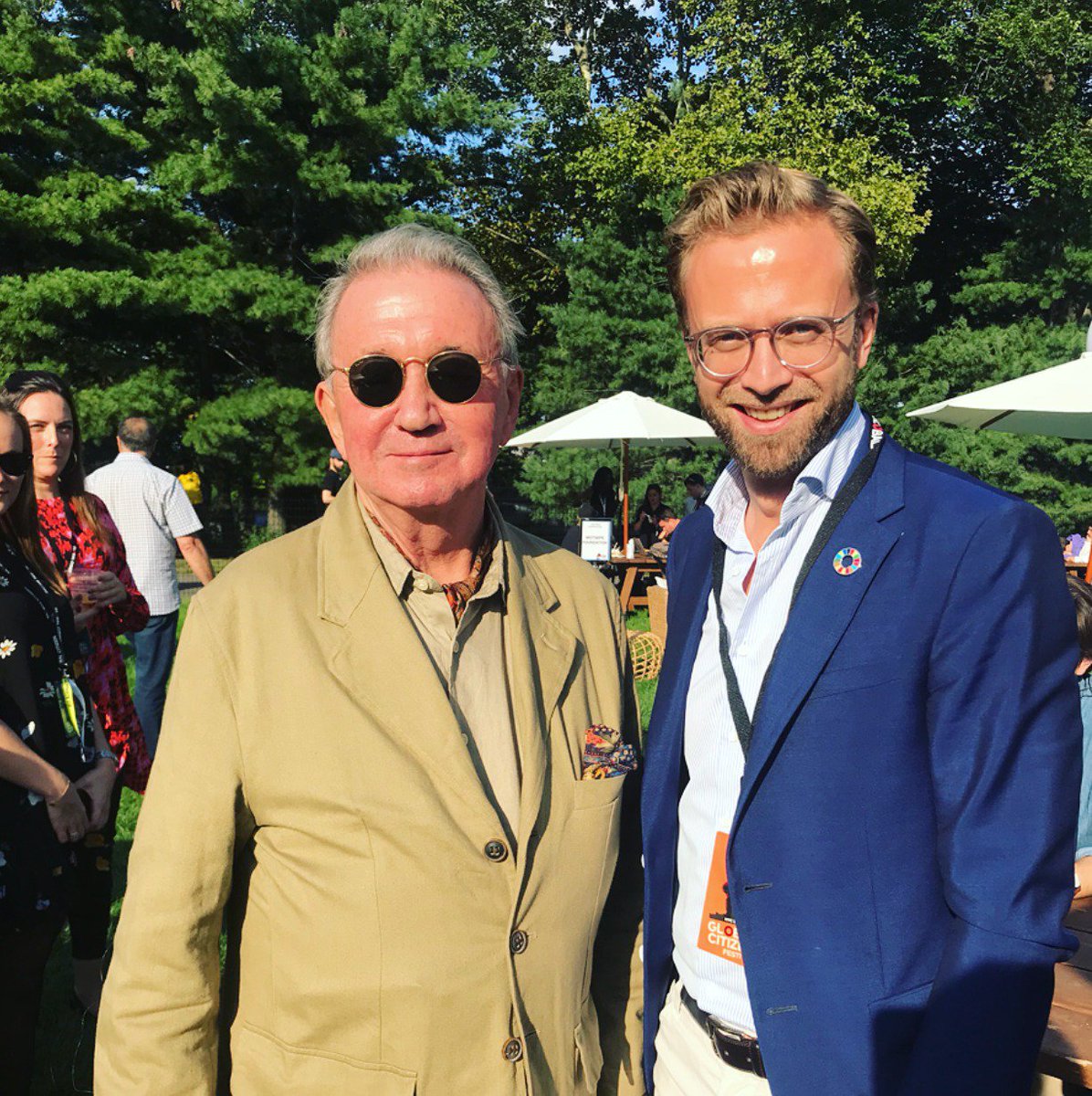 Terje Rød-Larsen and Nikolai Astrup, Minister of International Development, Norway at the Global Citizen Festival