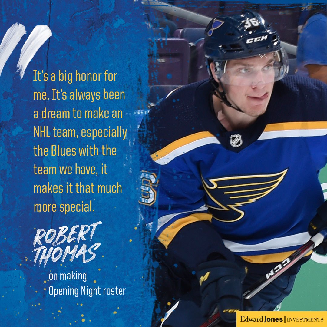 The kids made the Opening Night roster! Here's what @blais_19, <a href="/JordanKyrou/">Jordan Kyrou</a> and <a href="/RThomas_27/">Robert Thomas</a> had to say about making the team. #stlblues